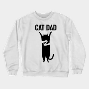 Best Cat Dad Ever Cute Funny Retro Cat Dad Men Father's Day Crewneck Sweatshirt